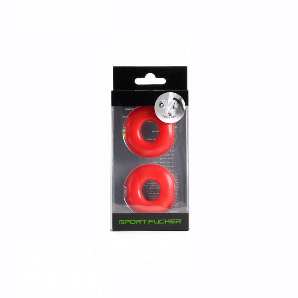 Sport Fucker Stacker Rings Red