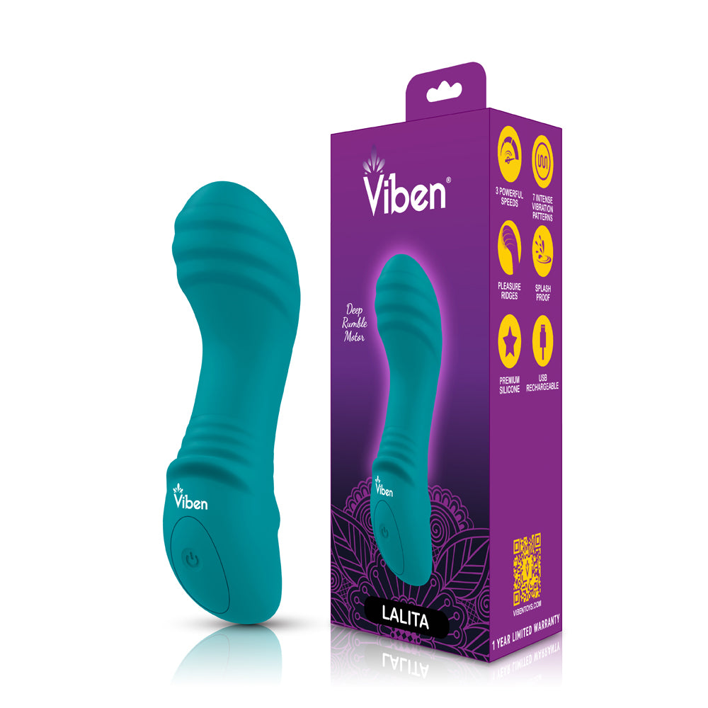 Viben Lalita Mini G-Spot Vibe W/ Pleasure Ridges Ocean