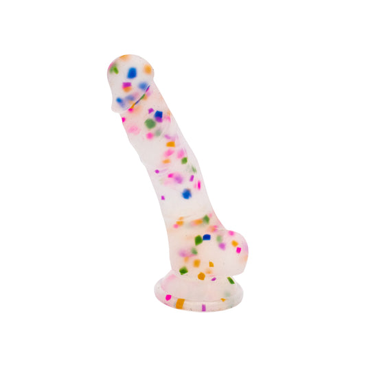 Cock-A-Palooza Confetti Silicone Suction Dildo