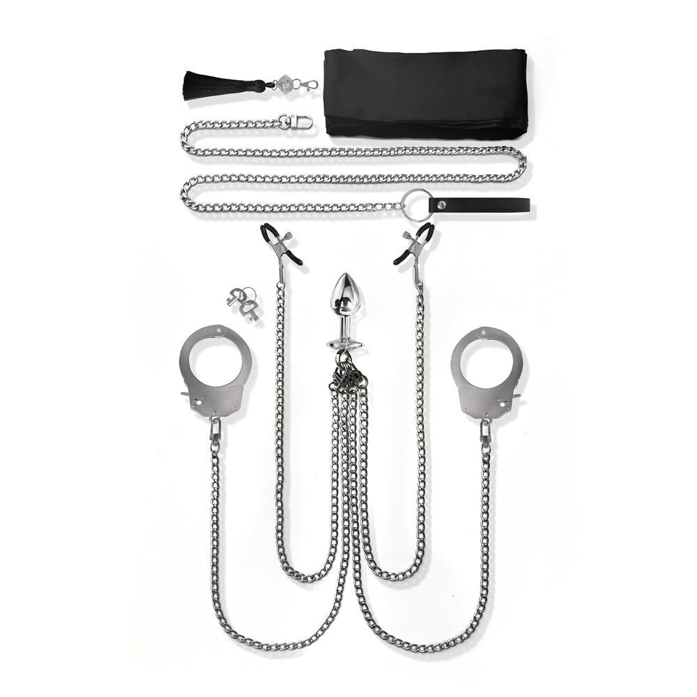 Nixie Interchangeable 8 Pc Bondage Kit Silver