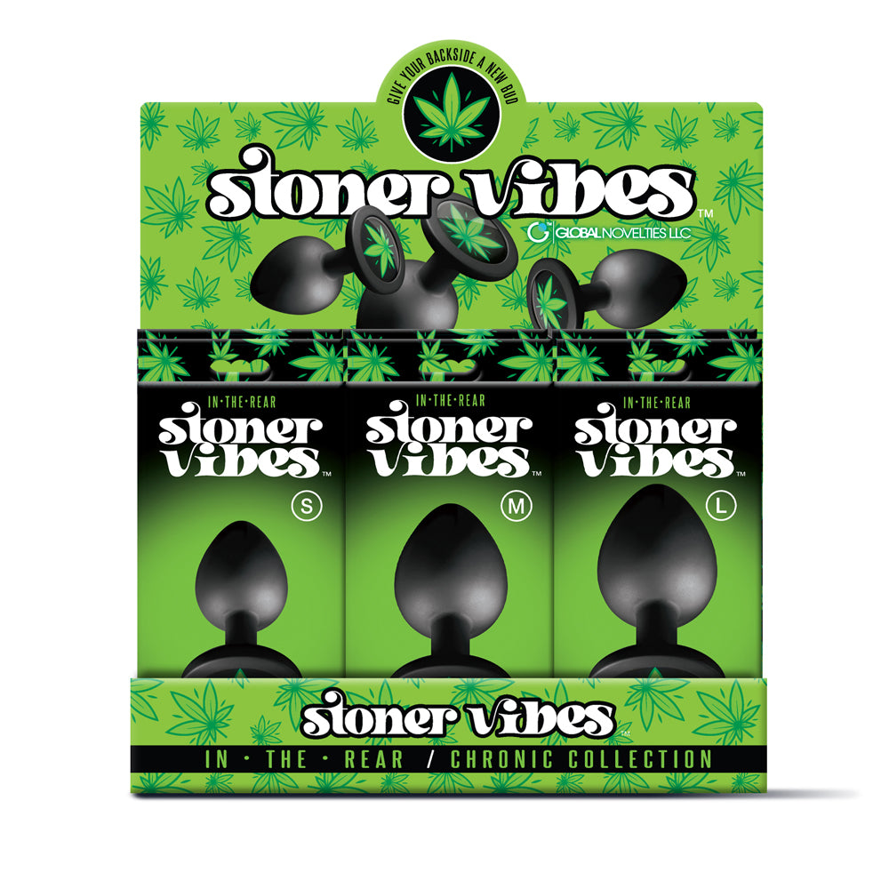 Stoner Vibes Chronic Collection In The Rear Anal Plug Display 12 Pcs