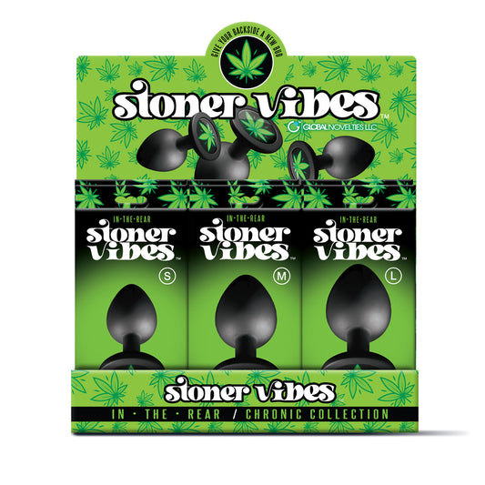 Stoner Vibes Chronic Collection In The Rear Anal Plug Display 12 Pcs