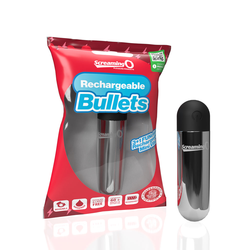 Screaming O Rechargeable Bullets Silver