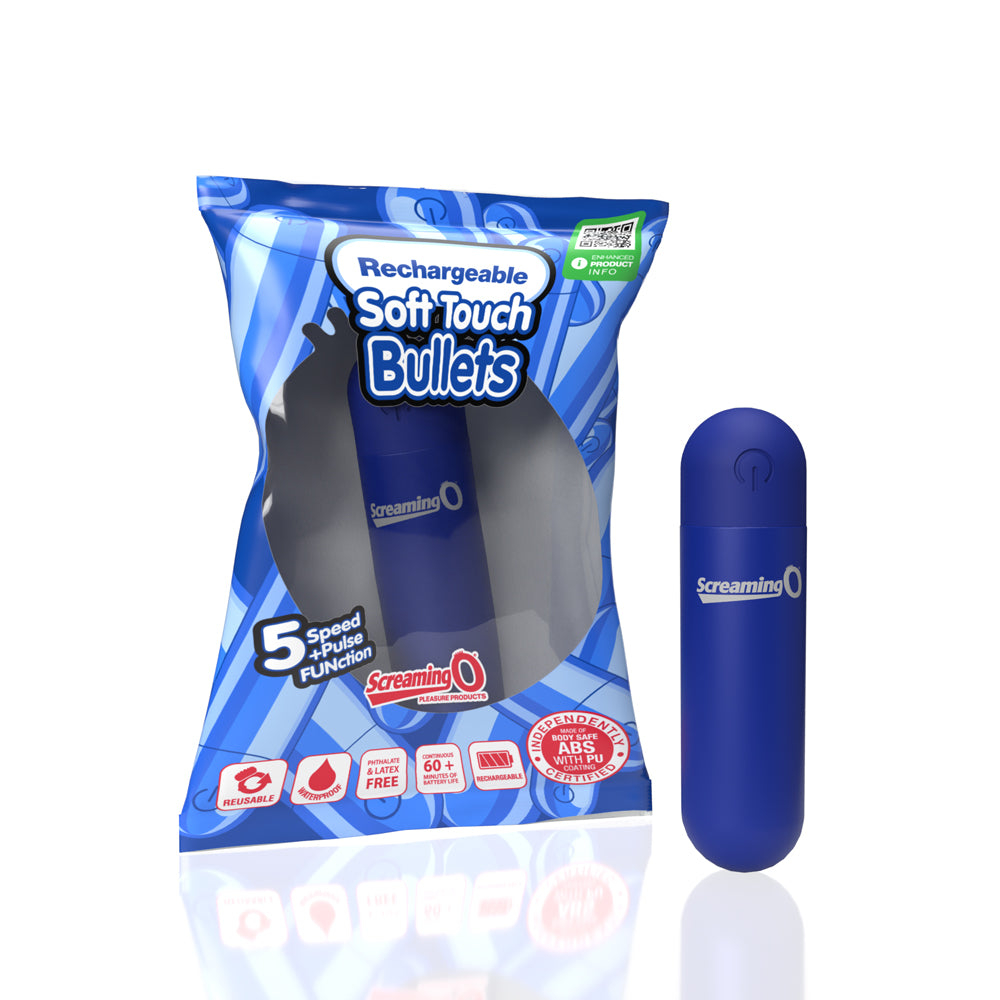 Screaming O Soft Touch Rechargeable Bullets Blue