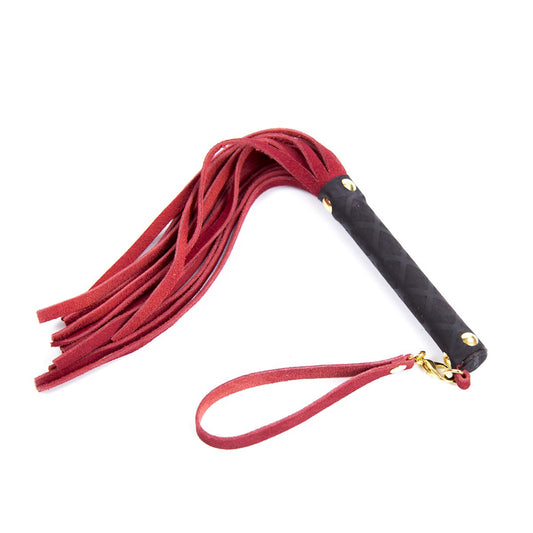 Mini Leather Flogger Red