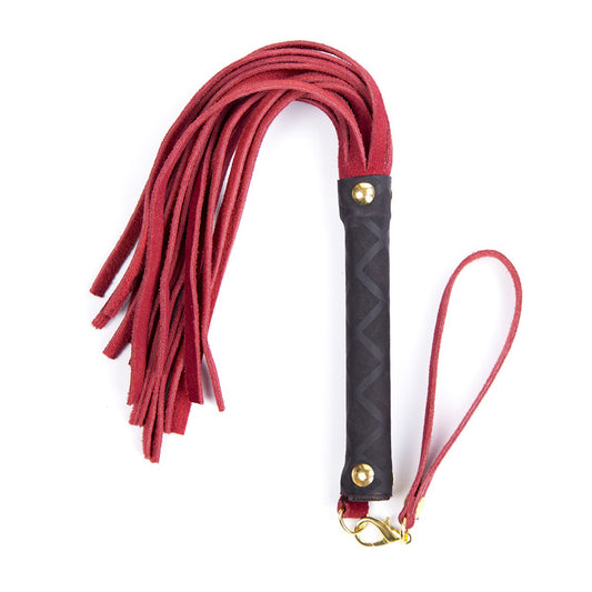 Mini Leather Flogger Red