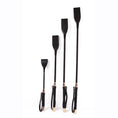 Load image into Gallery viewer, 18" PU Golden Tip Riding Crop Black
