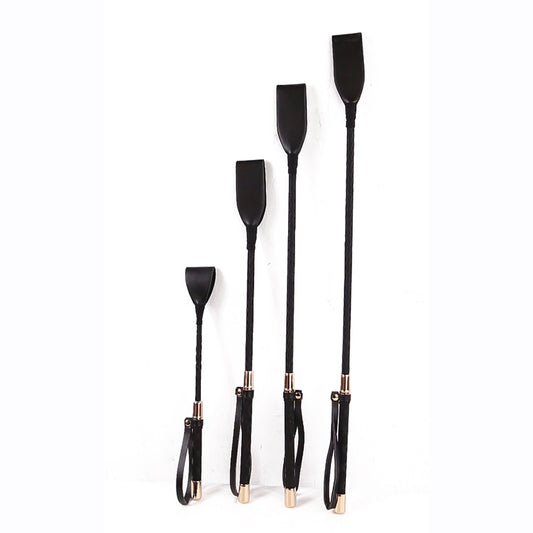 18&quot; PU Golden Tip Riding Crop Black