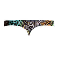 Load image into Gallery viewer, Go Wild! Thong W/ 2 Rings Multi Animal L/XL
