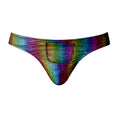 Load image into Gallery viewer, Pack & Play Thong W/ Front Condom Pouch Rainbow S/M
