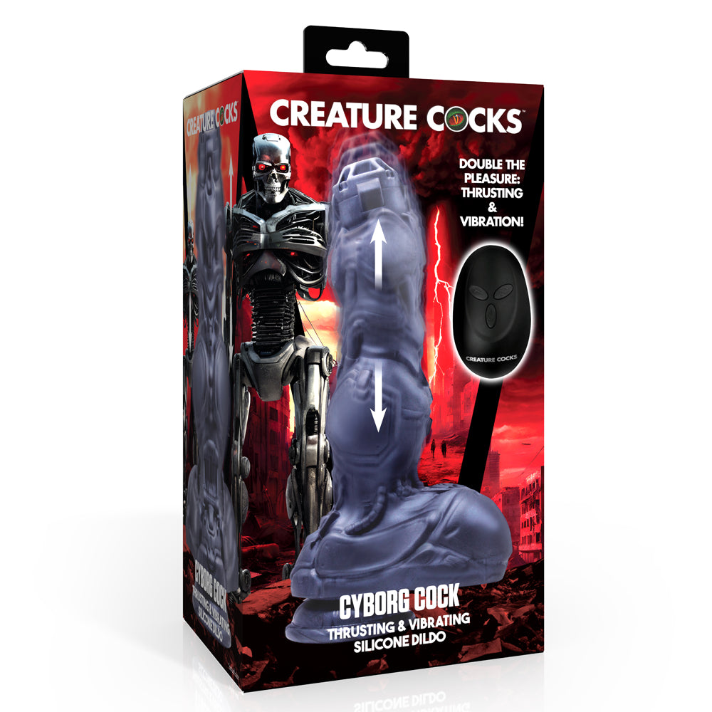 Creature Cocks Cyborg Cock Thrusting & Vibrating Silicone Dildo