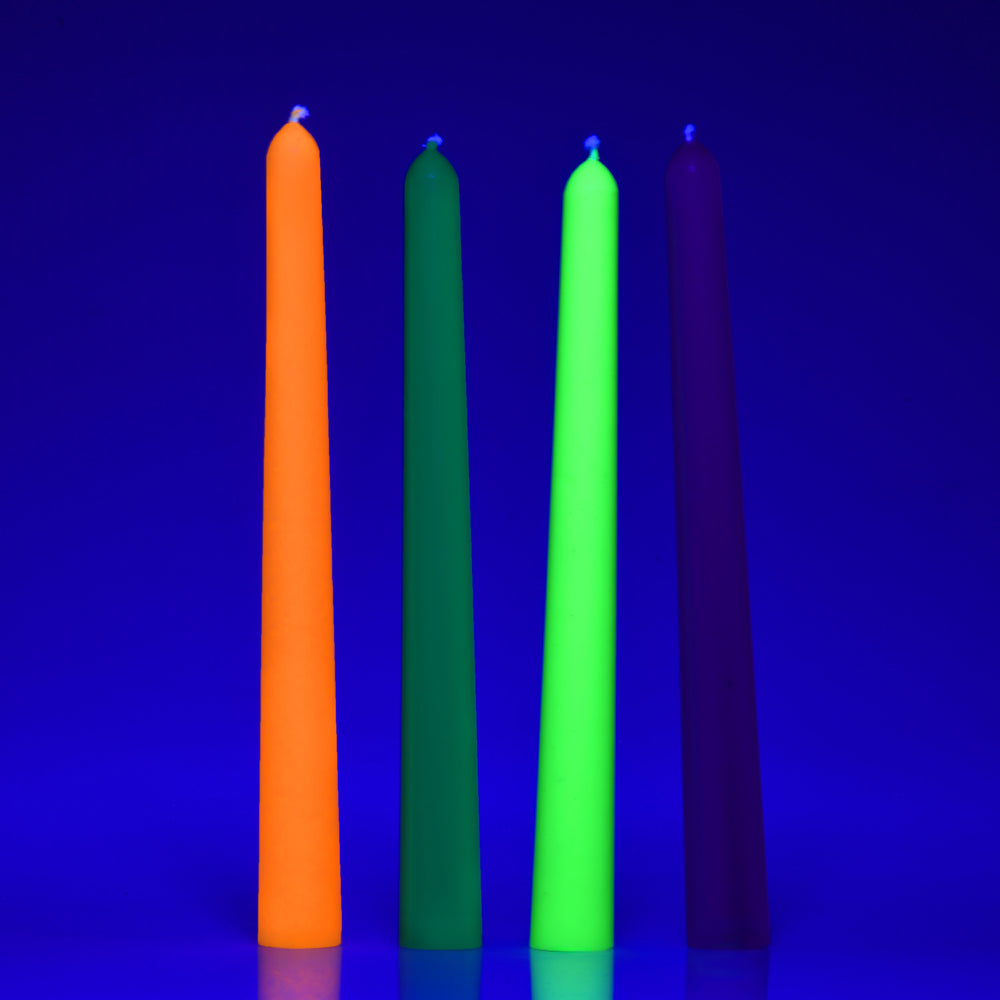 Master Series Glow Wax UV Blacklight Reactive Drip Candles Set Of 4