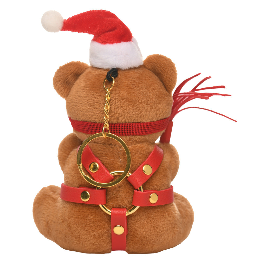 Master Series Holiday Bondage Bear Keychain Brown