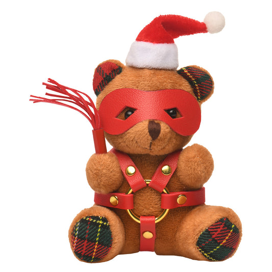 Master Series Holiday Bondage Bear Keychain Brown