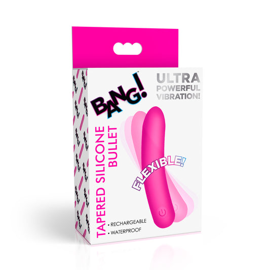 Bang! Tapered Flexible Silicone Bullet Pink