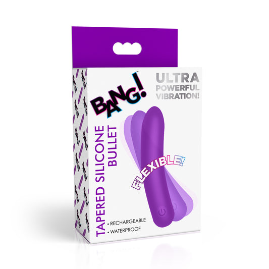 Bang! Tapered Flexible Silicone Bullet Purple