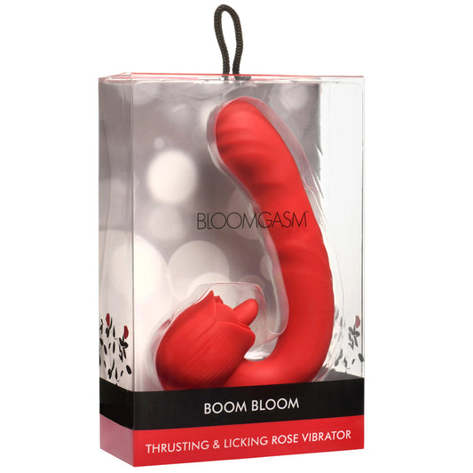 Bloomgasm Boom Bloom Thrusting & Licking Rose Vibrator
