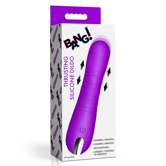 Bang! Thrusting Silicone Dildo Purple