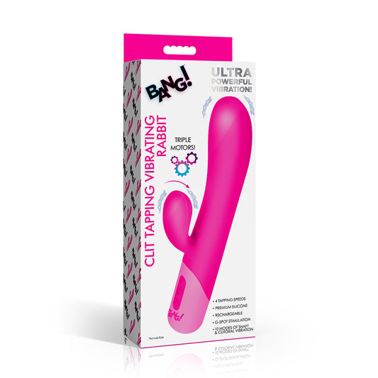 Bang! Clit Tapping Vibrating Rabbit Pink