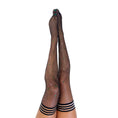 Load image into Gallery viewer, Black Rhinestone Mardi Gras Thigh-Highs Size B
