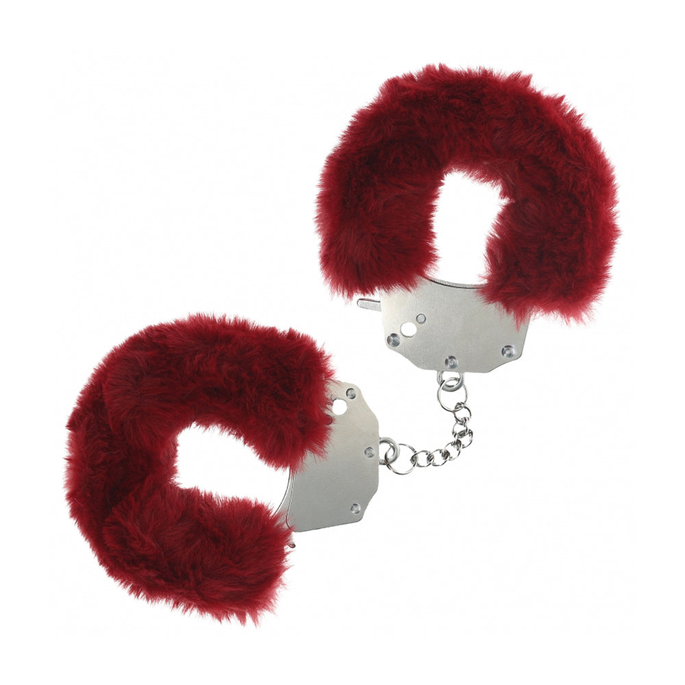 Ouch! Heavy-Duty Fluffy Handcuffs Burgundy