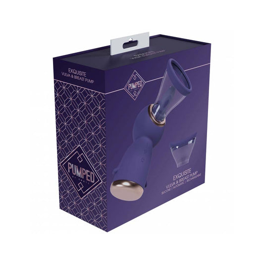 Pumped Exquisite Automatic 13-Speed Silicone Rechargeable Vulva & Breast Pump Purple