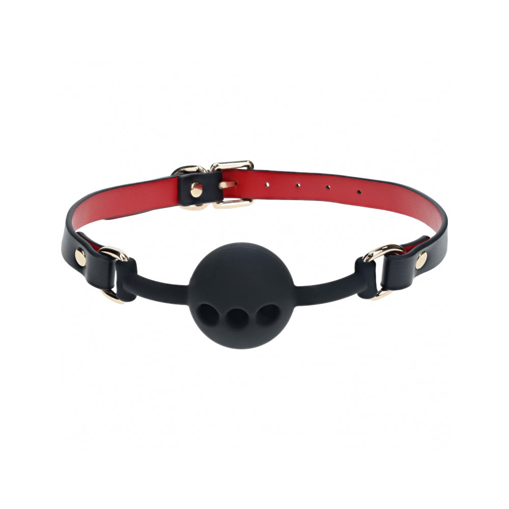 Ouch! Milan Collection Silicone Ball Gag Black/Red