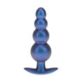 Load image into Gallery viewer, Ouch! Beaded Anal Plug Silicone Metallic Blue
