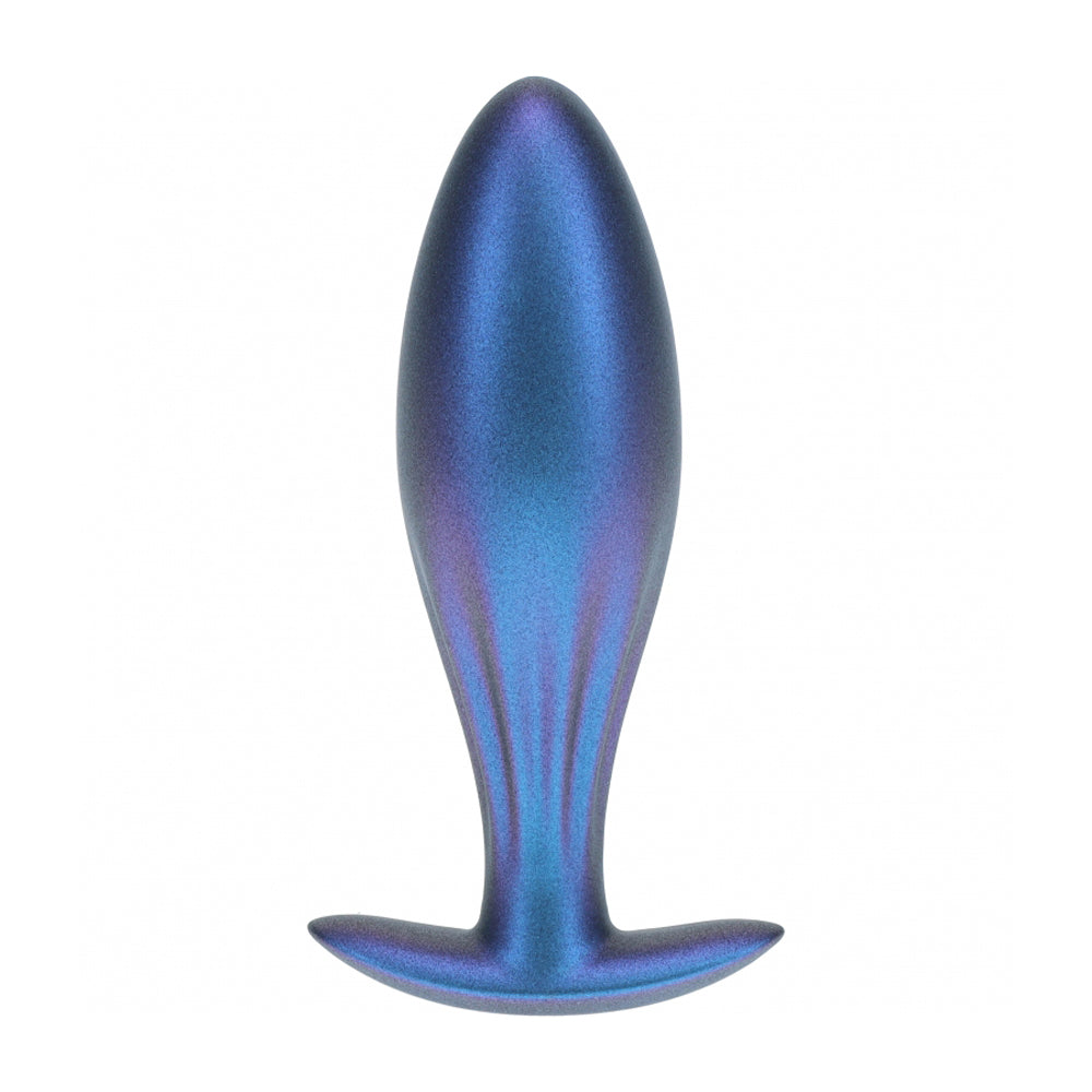 Ouch! Oval Anal Plug Silicone Metallic Blue