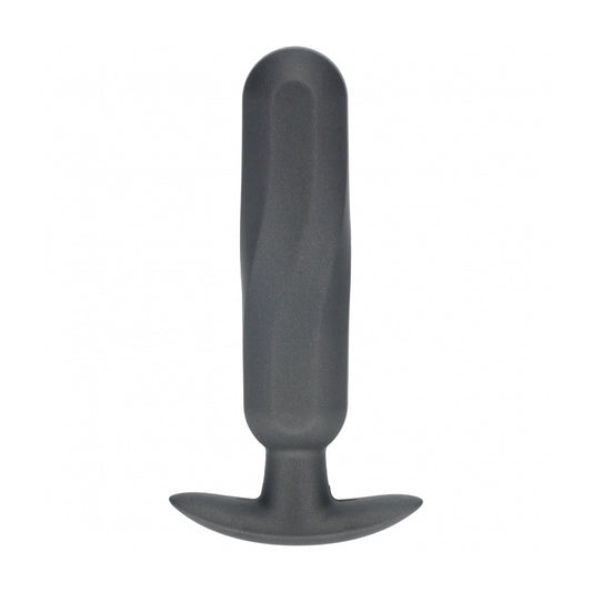 Ouch! Oblong Anal Plug Silicone Gun Metal