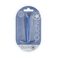 Load image into Gallery viewer, Ouch! Ribbed Anal Plug Silicone Metallic Blue
