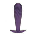 Load image into Gallery viewer, Ouch! Ribbed Anal Plug Silicone Metallic Purple
