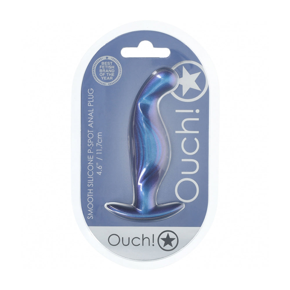 Ouch! P-Spot Anal Plug Silicone Metallic Blue