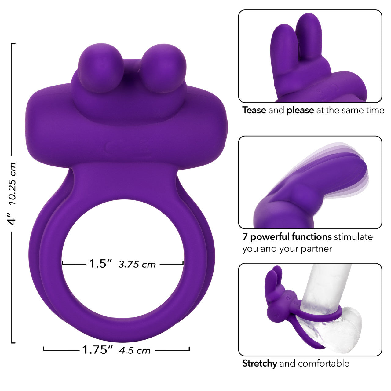 Silicone Rechargeable Dual Rockin’ Rabbit® Enhancer