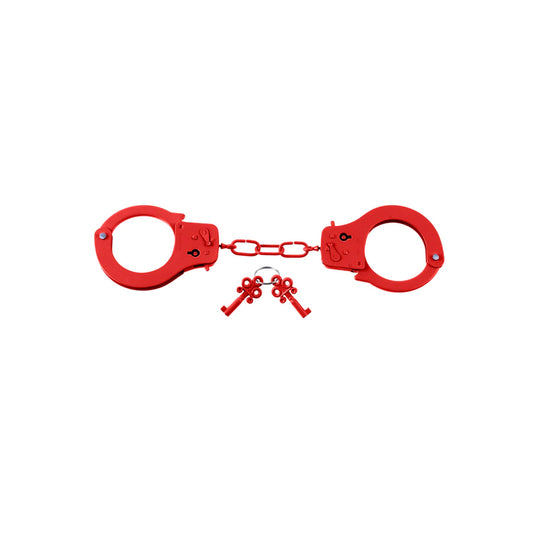 Fetish Fantasy Series Designer Metal Handcuffs Red