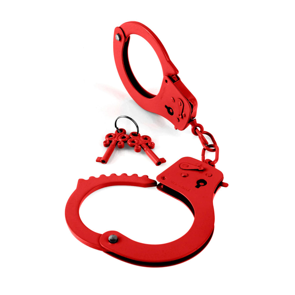 Fetish Fantasy Series Designer Metal Handcuffs Red