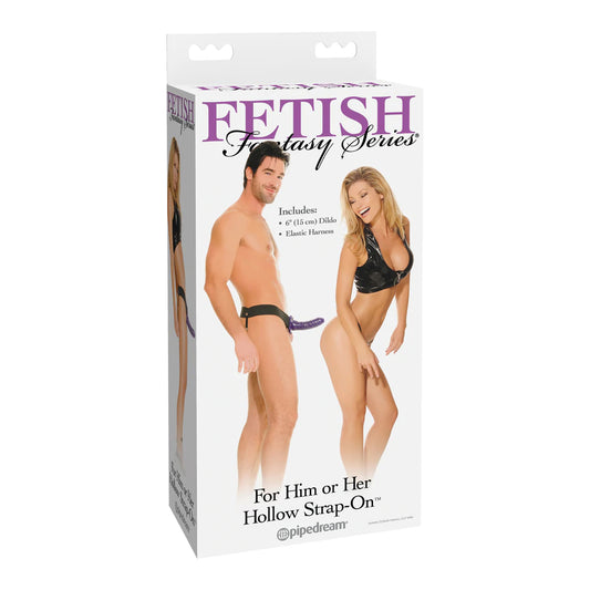 Fetish Fantasy Series For Him or Her Hollow Strap-On Purple