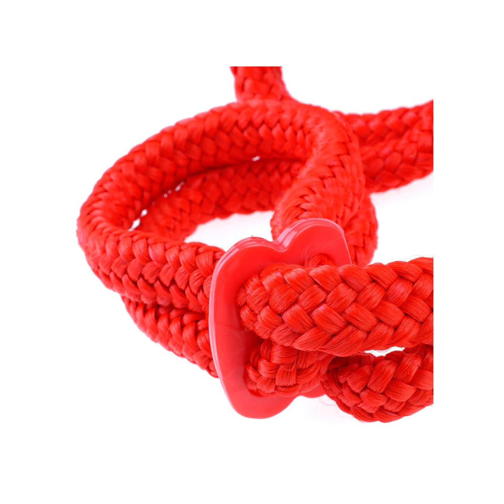 Fetish Fantasy Series Silk Rope Love Cuffs Red