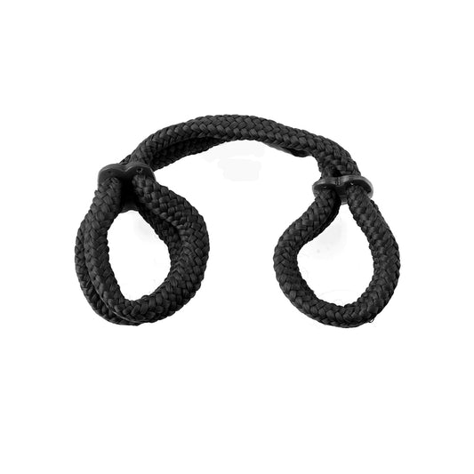 Fetish Fantasy Series Silk Rope Love Cuffs Black