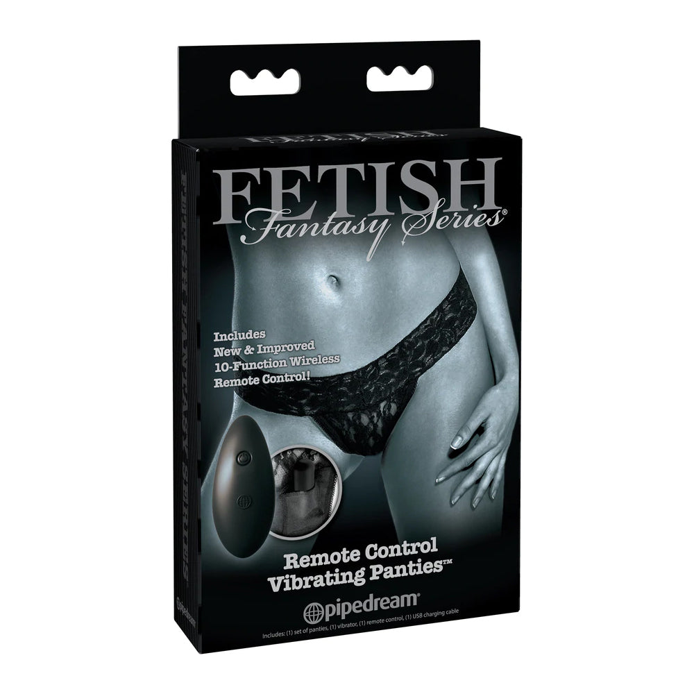 Fetish Fantasy Series Limited Edition Remote Control Vibrating Panties Regular Size Black