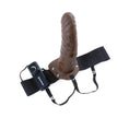 Load image into Gallery viewer, Fetish Fantasy Series 8" Vibrating Hollow Strap-On Brown
