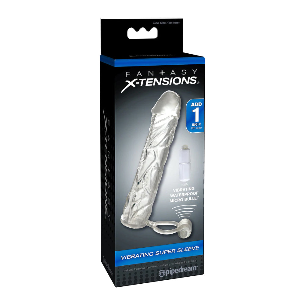 Fantasy X-tensions Vibrating Super Sleeve Clear