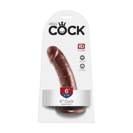 King Cock 6&quot; Cock Brown