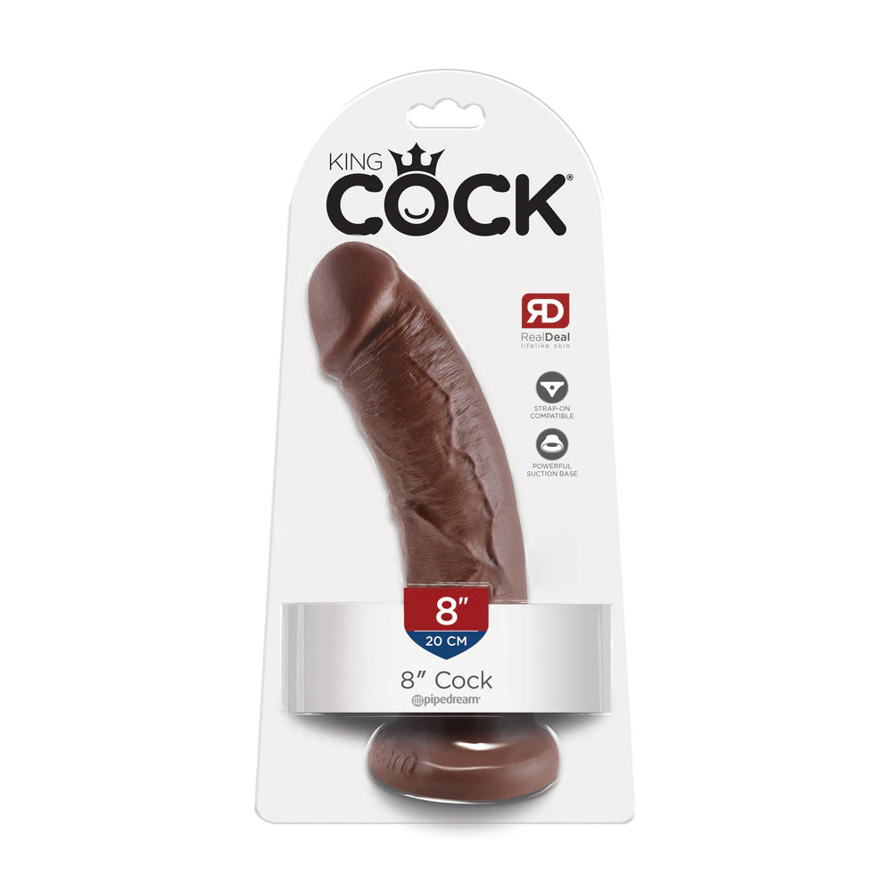 King Cock 8&quot; Cock Brown