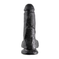 Load image into Gallery viewer, King Cock 8" Cock with Balls Black
