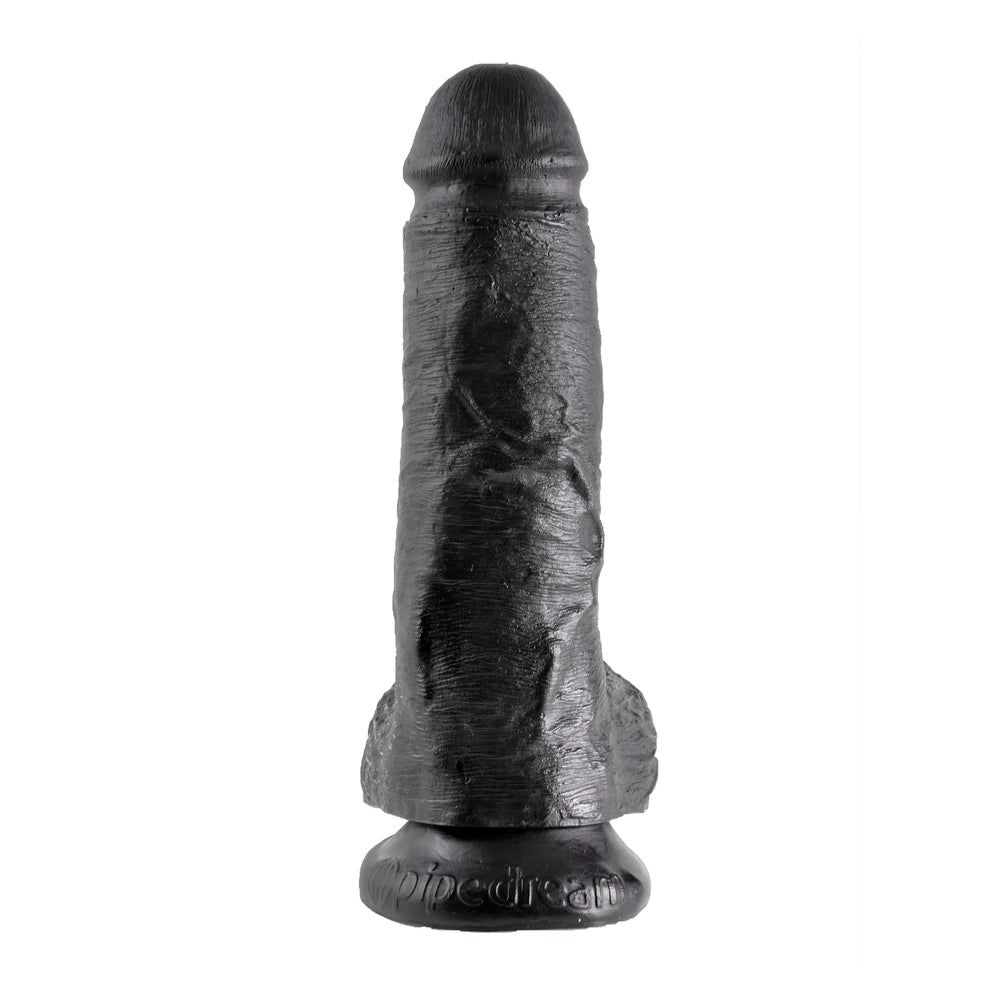 King Cock 8&quot; Cock with Balls Black