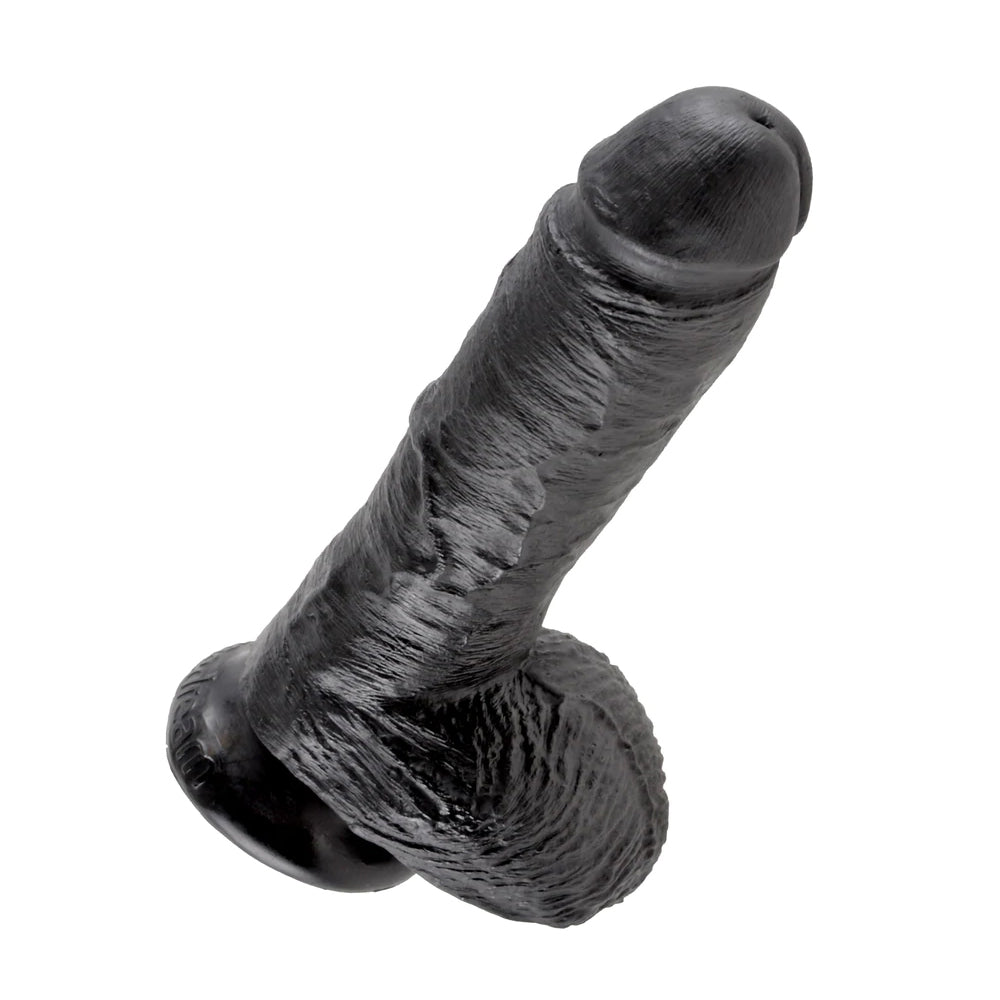 King Cock 8&quot; Cock with Balls Black