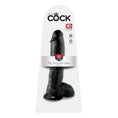 Load image into Gallery viewer, King Cock 10" Cock with Balls Black
