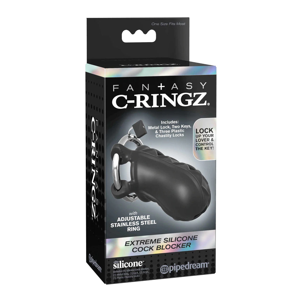 Fantasy C-Ringz Extreme Silicone Cock Blocker Black