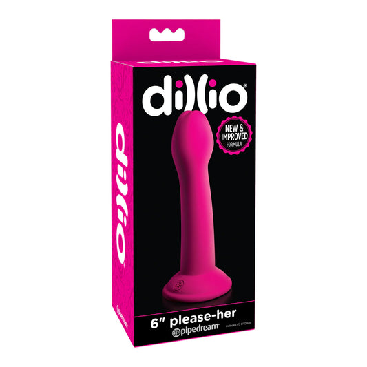 Dillio 6&quot; Please-Her Pink